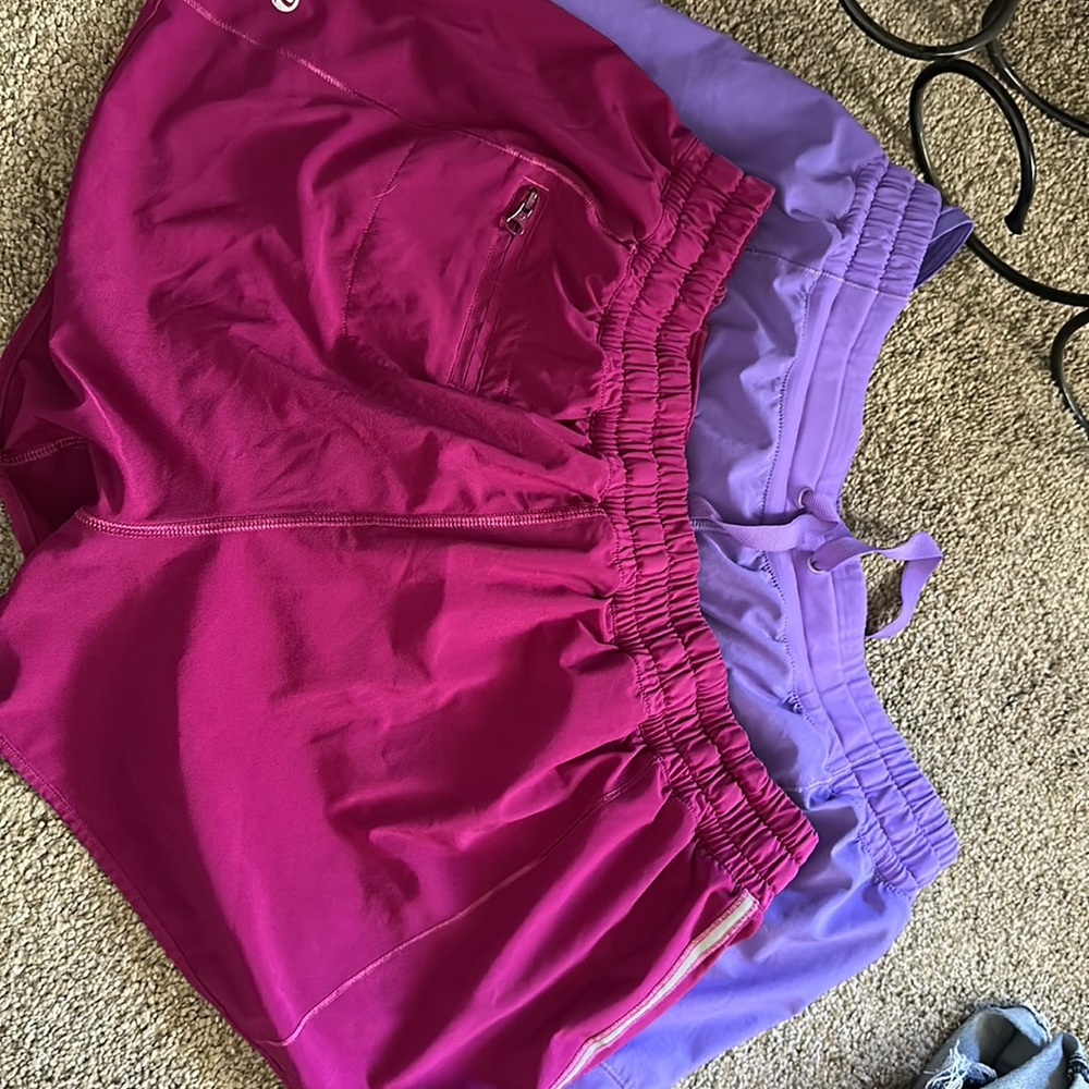 2 lululemon shorts size 12